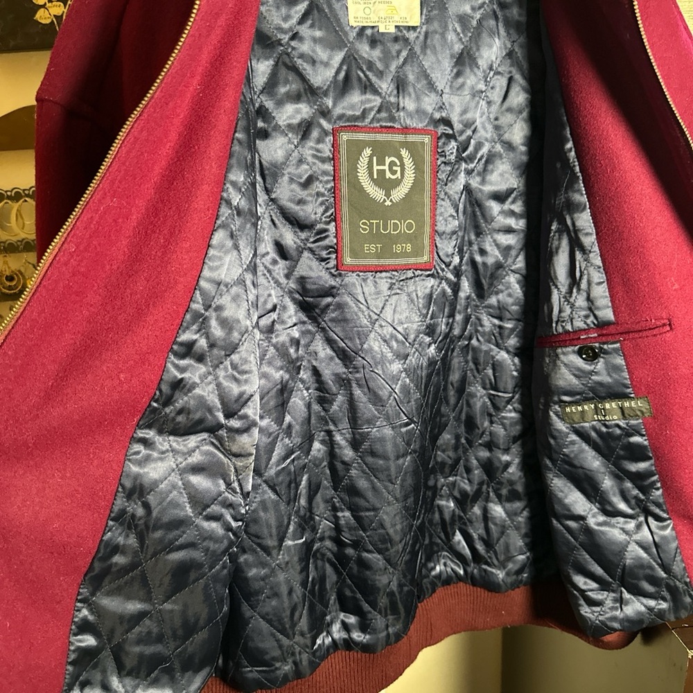 Men’s wool bomber jacket - Picture 3 of 4